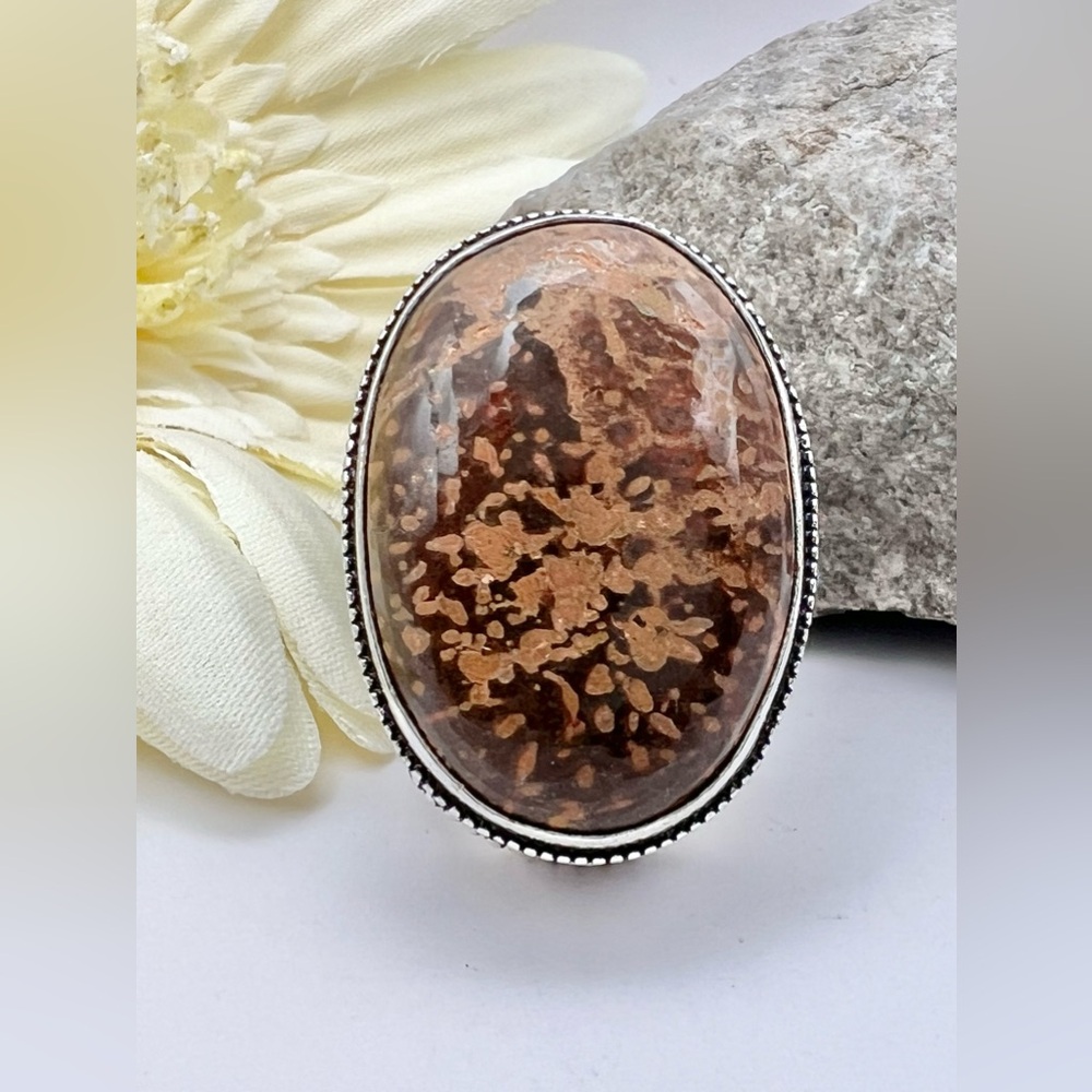 SPIDER WEB JASPER RING